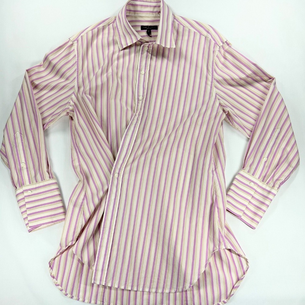 Rag & Bone Preloved Woman's Indiana Shirt Button Long Sleeve Medium Striped